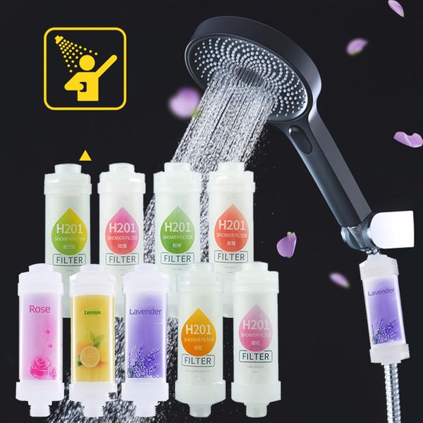 Vitamin C Shower Head Filter Scented Water Softener Shower Filter Soft&Improve Hair-Skin Chlorine Removal Bathroom Accessories