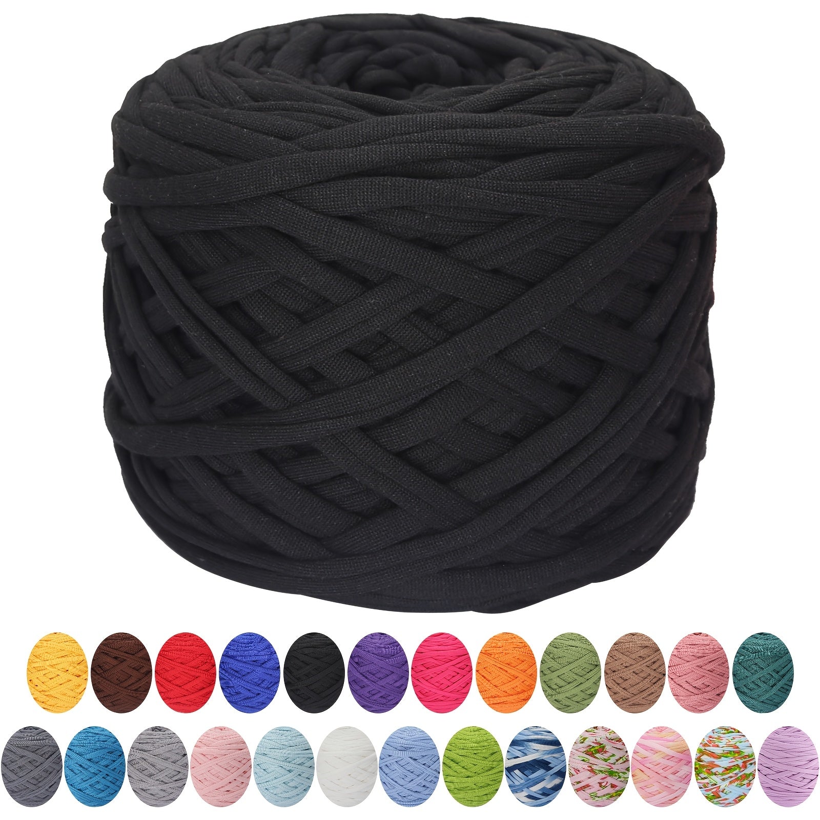 TEMU 1pc Polyester T-shirt Yarn, 2cm Wide, 200g, Crafting Yarn For Diy Bags, Blankets, Cushions, Dolls & Handicrafts, Ideal Gift For Craft Lovers,