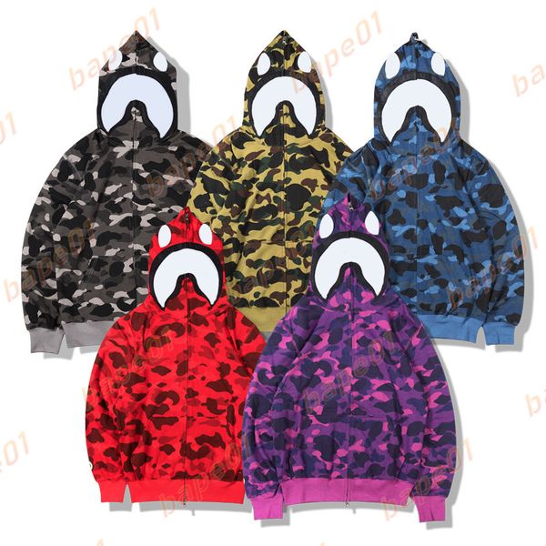 Mens Fashion Camo Full Zip Hoodie Men Women Hoodies Jacket Mens Casual Outerwear Asian Size M-3XL