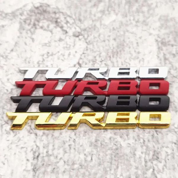 Sticker TURBO 95X11mm 3D Car For Truck Emblem Decal Auto Accessories 0626