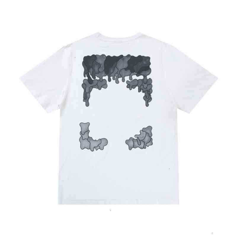 Off Men&#039;s T Shirts Brand Designer Fashion Mens t Tees T-shirt Religious Oil Painting Letter Back Arrow Tshirts Clothing Loose Cotton Women Shir