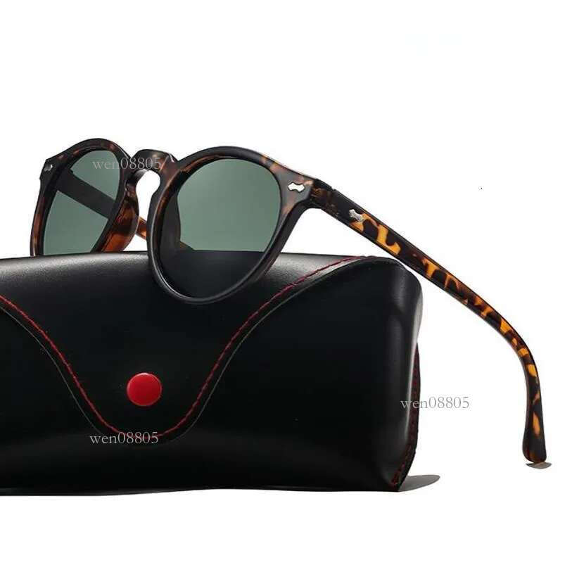 Round Cat Eye Polarized Sunglasses Women Sun Glasses Men Designer Trend Luxury Vintage Driver Shades Mirror Lenses