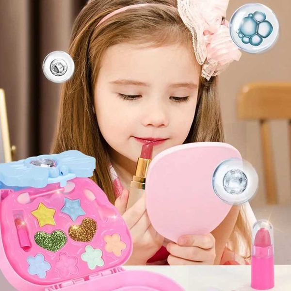 Childrens makeup simulation toy set handbag childrens cosmetics lipstick eye shadow set princess girl party role-playing game props X241128
