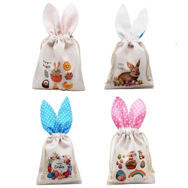 With Wrap Ears Pouch Bunny Rabbit Tote Easter Gift Bags For Kids 0207