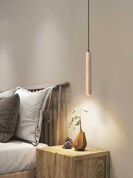 Slim Led Pendant Lamp Cave Stone Suspension Ceiling Light Hanging for Bedroom Bedside Dining Room Kitchen Island Z250120