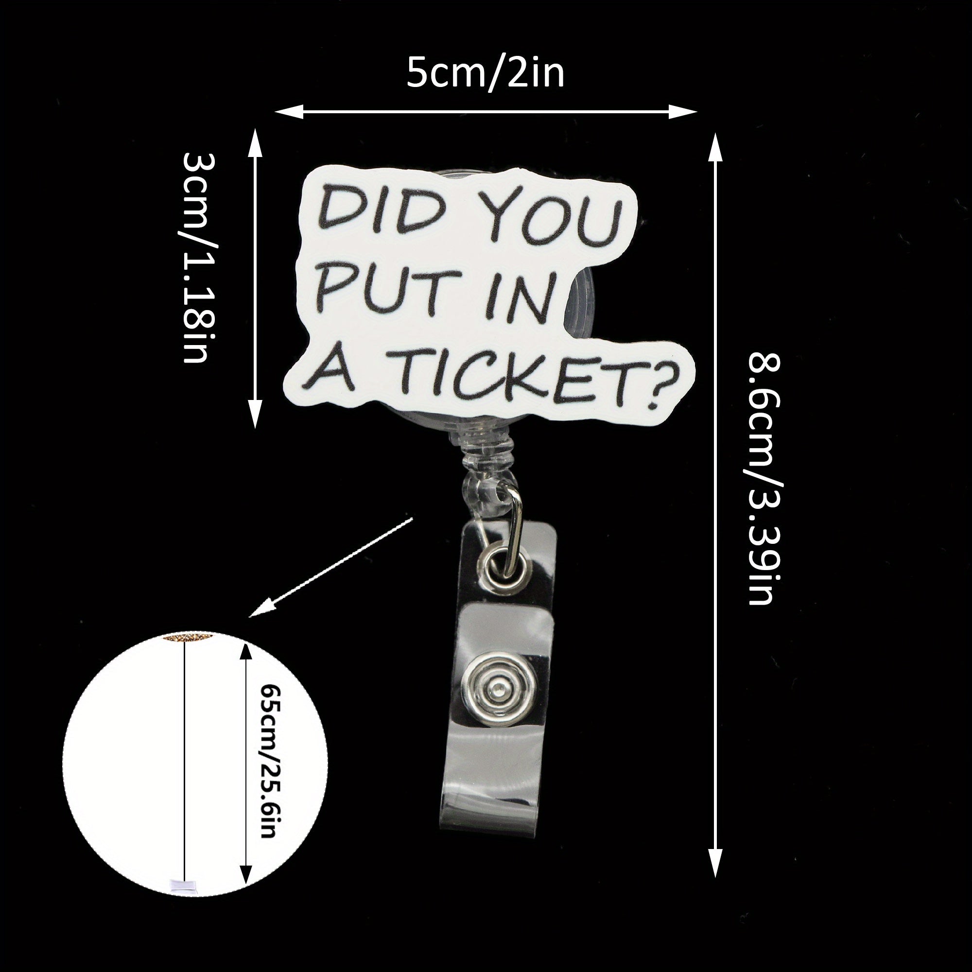 TEMU 1pc Acrylic Retractable Hospital Nurse Badge Holder Reel Retractable, Nursing Badge Reel, Card Holders, Made Of