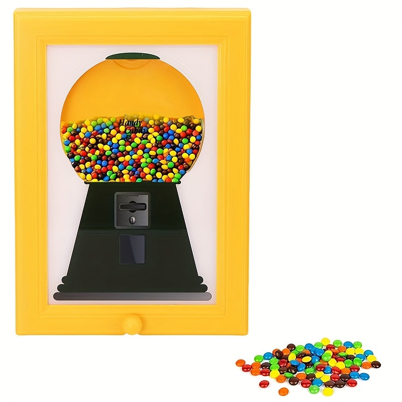 TEMU Wall Mounted Square Photo Frame With Candy- Nut- Dispenser - Durable Plastic, For Electricity, Bright Design, Suitable For Kitchen And Living