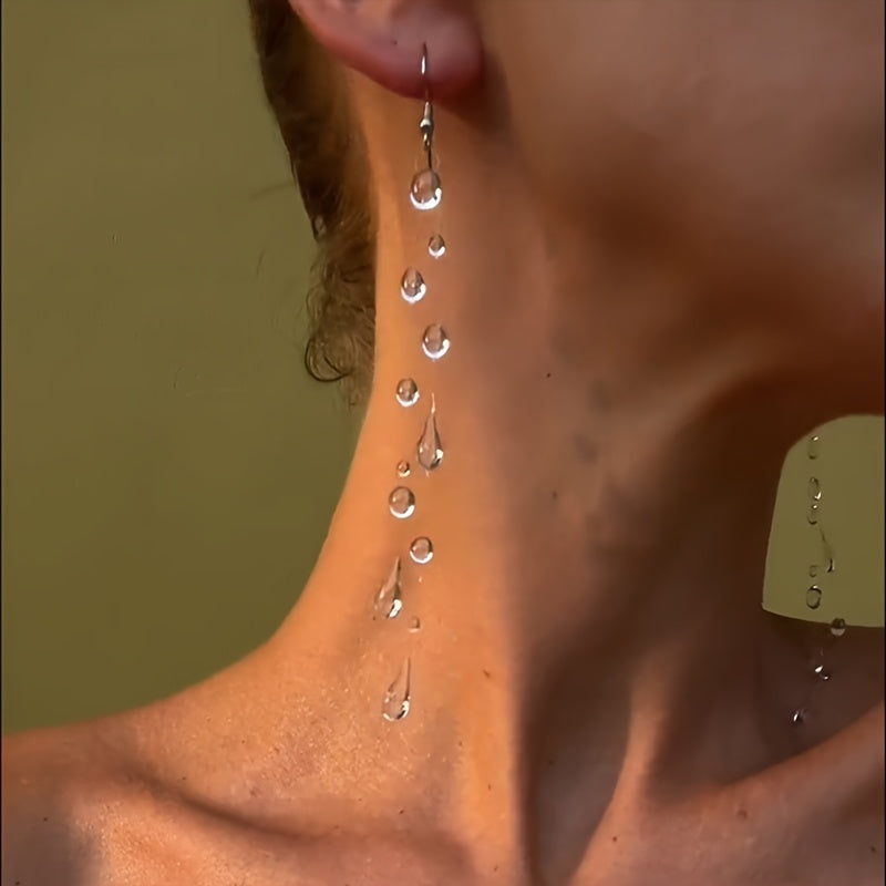 TEMU 1 Pair Unique Earrings - Elegant Retro Design With Iridescent Glossy Finish, Lightweight Dainty Studs For Everyday & Party Wear, Valentine’s Day