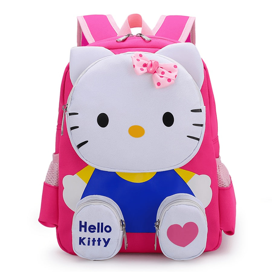 TEMU Hello Kitty Backpack, Kawaii Stylish Bag, Women's Colorblock Rucksack, Large Capacity Foldable Outdoors