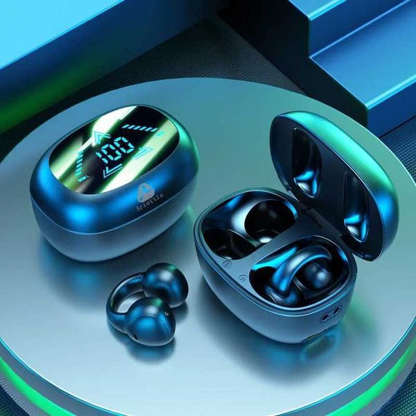 wireless earphones Bluetooth TWS ear hook head mounted HIFI gaming earphones LED display screen with microphone sports earphones CL250110