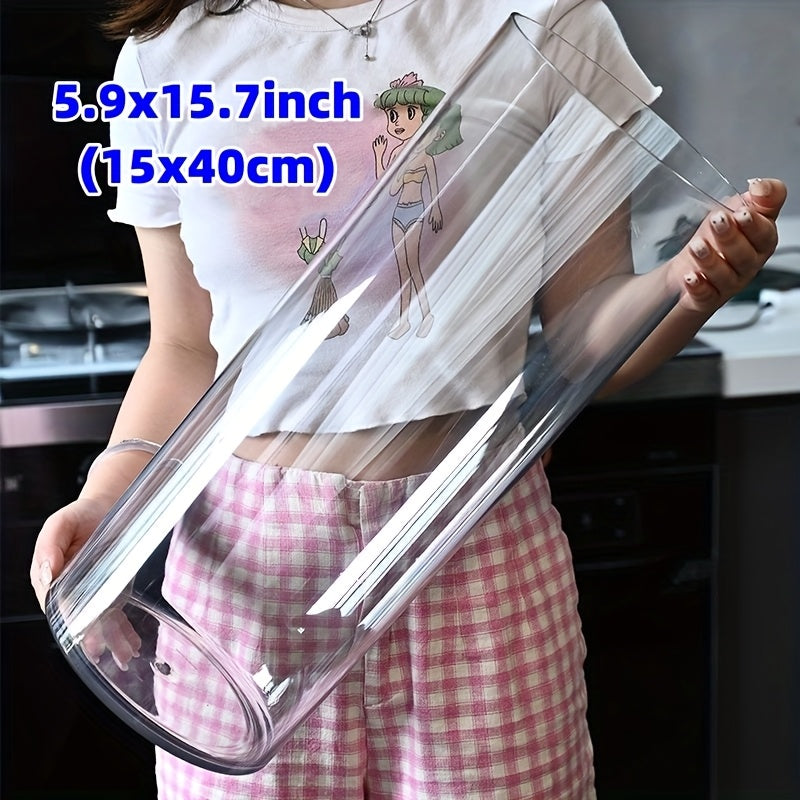 TEMU A Transparent Tabletop Vase, With A Wide Mouth Of 5.9 Inches (15 Cm), In 5 Sizes, Made Of Durable Acrylic Material, Suitable For Home Decoration