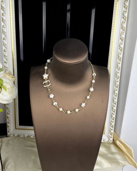 Long sweater chain Women&#039;s Brand Jewelry C Pendant Necklace Double Letter Designer cclies Gold silver Necklaces Girl chokers man 482