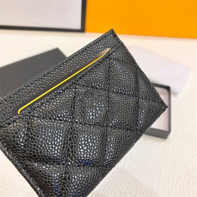 2025 Mini Card Holder Designer Wallet Short Credit Cards Holders Genuine Leather Diamond Purse Wallet TOP