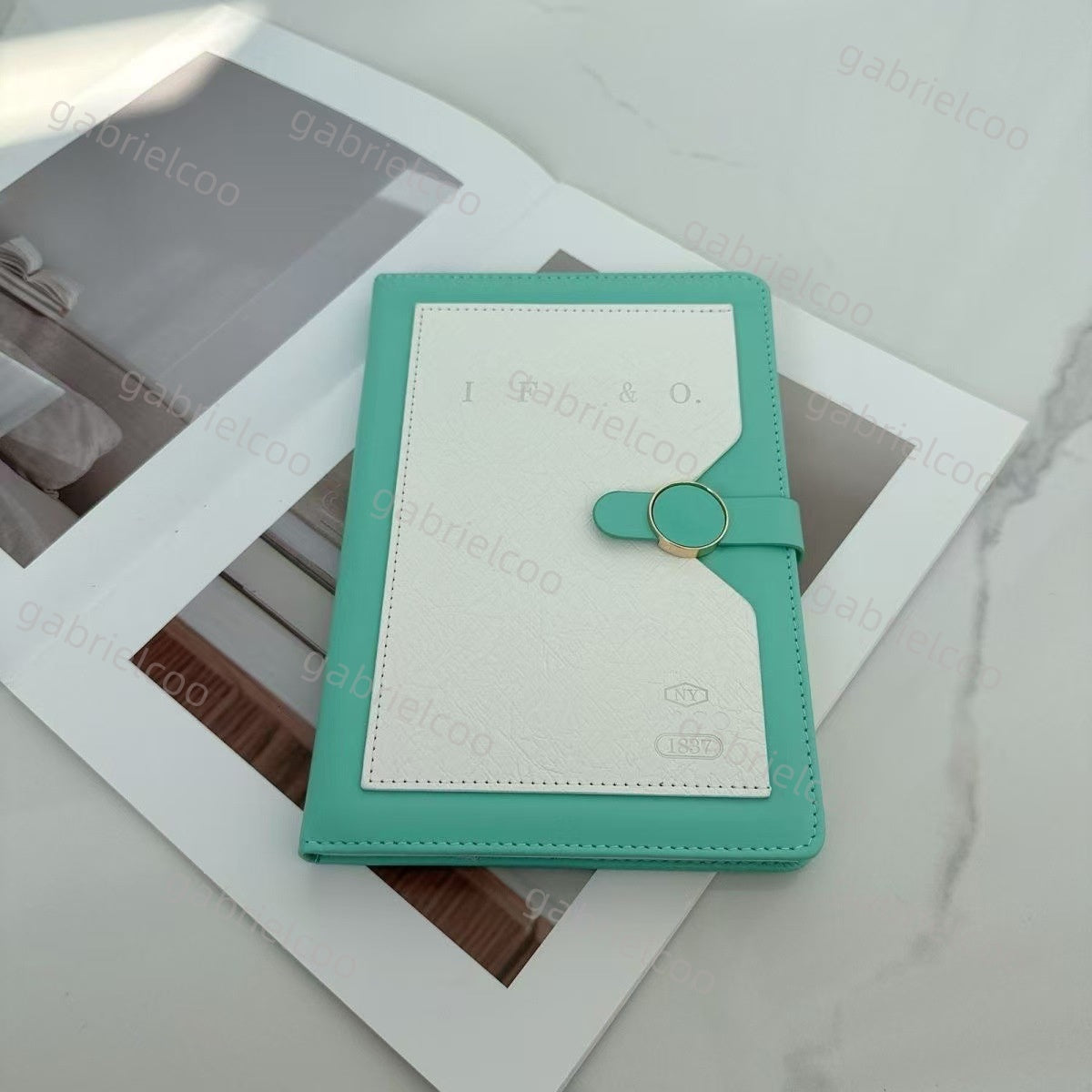 Designer notebook Leather-look Notebook with Clasp Closure Minimalist Business Journal for Office & Personal Use