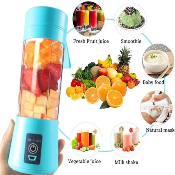 Rechargeahle Battery Blender USB Rechargeable Portable Mini Juicer Fruit Electric Juice Mi Cup 240919