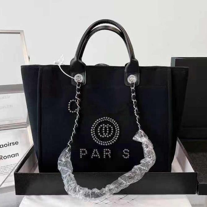 Women Luxury designer 2023 Totes fashion Handbags large Capacity Knitting Purse Shoulder Large Tote With Chain Canvas Shopping bag