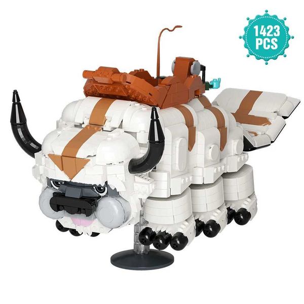 Blocks Blocks MOC Flying Bull Model Building Set Animation Movie Bison Mount Bricks Toys Ornaments Kids Gift H241115 Y240208