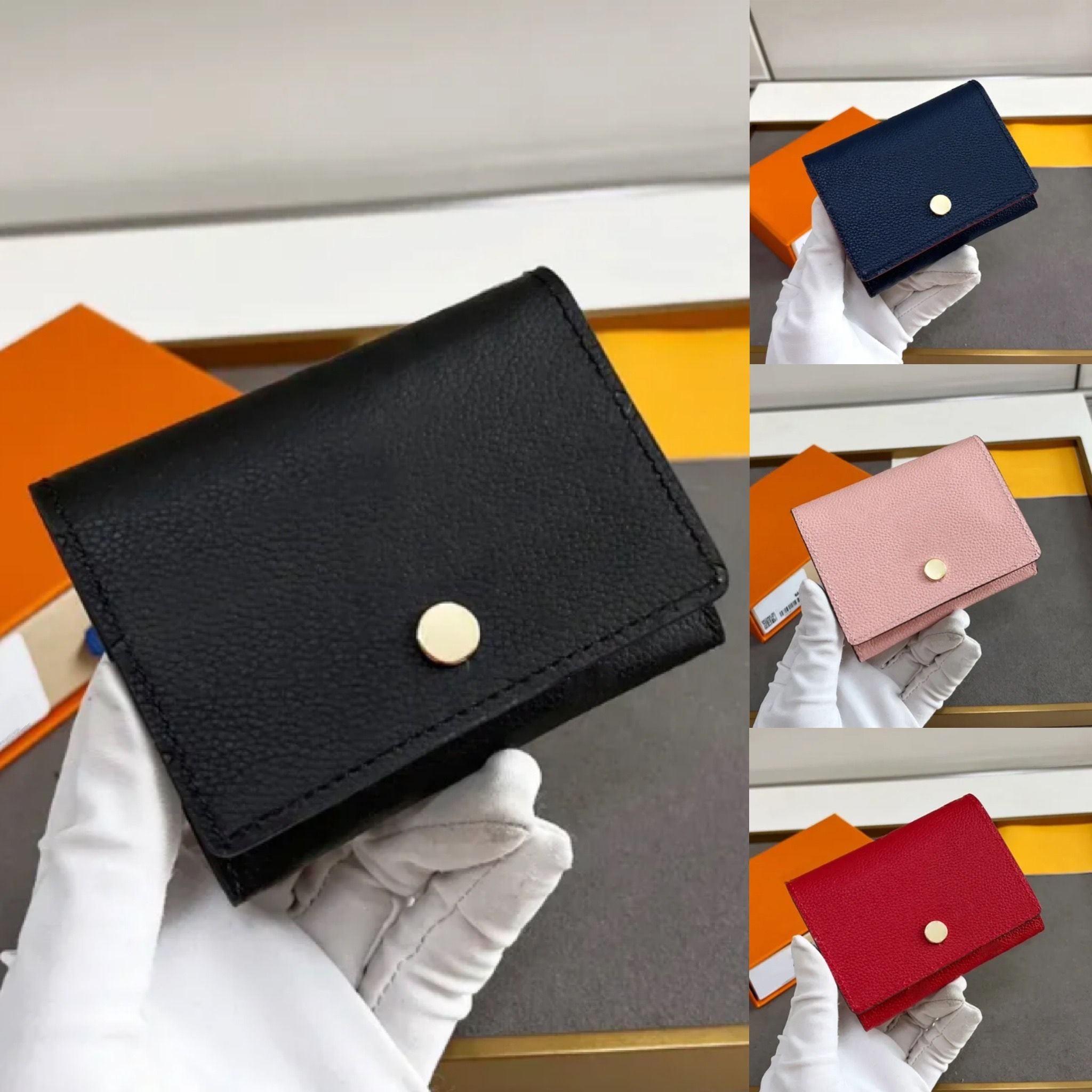 Luxury coin purse for women Children wallets Multiple card slots Business Card walle Designer mini Card holders flap wallet Card bags Luxury short c