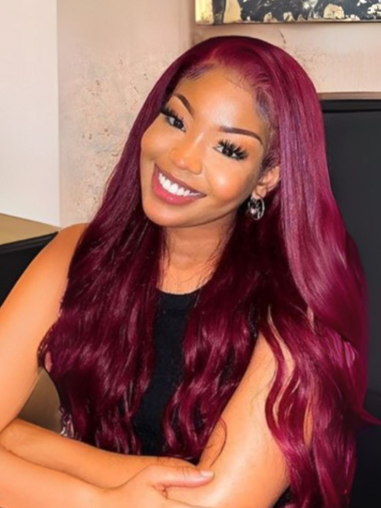 UNice 3 Bundles 99j Red Wine Red Burgundy Red Straight Human Hair