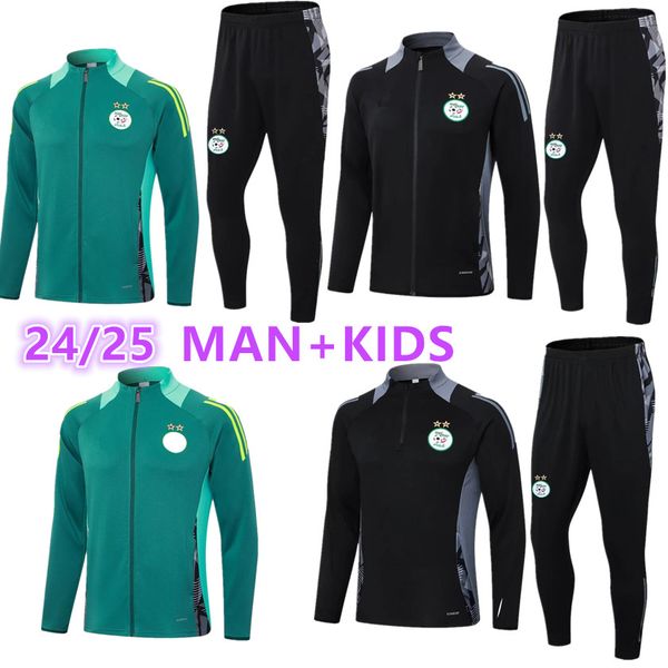 24 25 Algeria adult tracksuit LONG ZIPPER JACKET MAHREZ soccer 2024 2025 BOUNEDJAH Survetement maillot de foot FEGHOUL sportswear football k