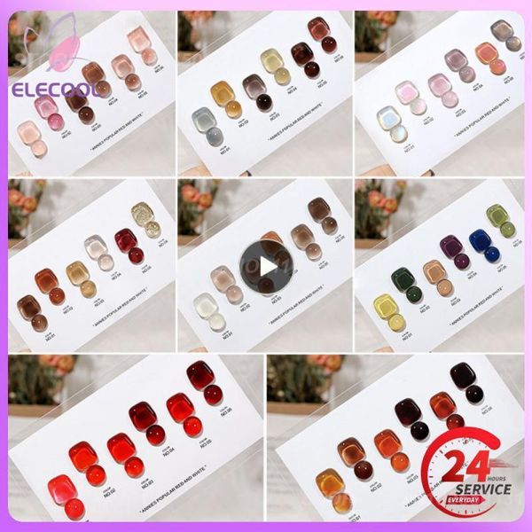 Nail Gel Cat Eye Flash Glitter Polish P otherapy Glue Set Semi Permanent Base Top Coat Varnish 230718