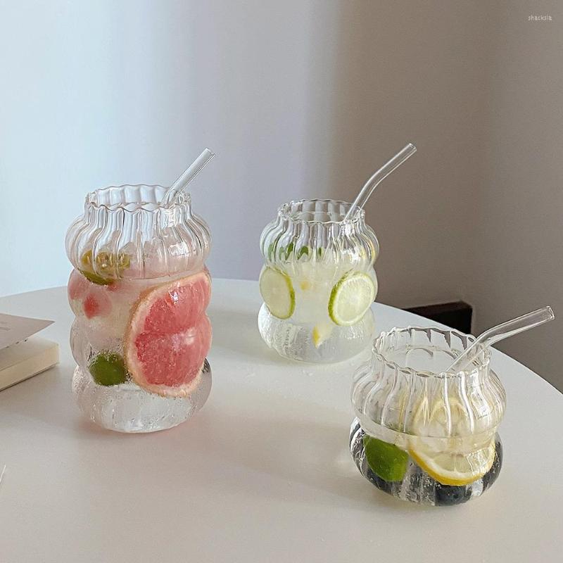 Wine Glasses 410ml-650ml-865ml Fruit Juice Water Cup Large Capacity Heat-resistant Glass Cold Drink Cups Home Drinking Tea Coffee Mug