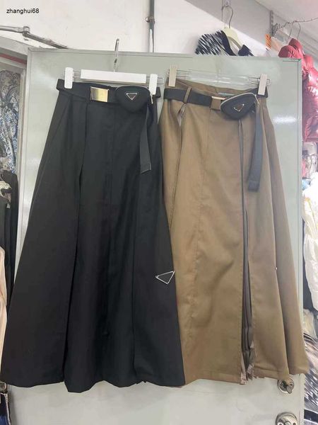 luxurious women designer skirt clothing for ladies summer quality fashion Triangular logo big swing long loincloth overskirt Dec 22 New