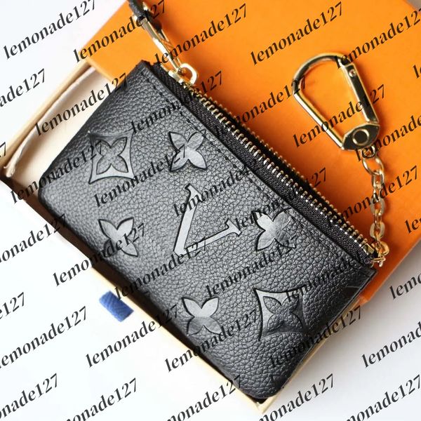 Luxury Designer With box Key Pouch Wallet Leather Card Holders Purse CLES Fashion Women Men Key Ring Credit Coin Purses Mini Wallets Charm B