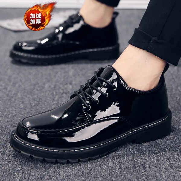 Men Genuine Leather Shoes Wedding Dress Party Slip on Flats Stylish Fashion Loafers Casual Waterproof Boat Oxfords 241111