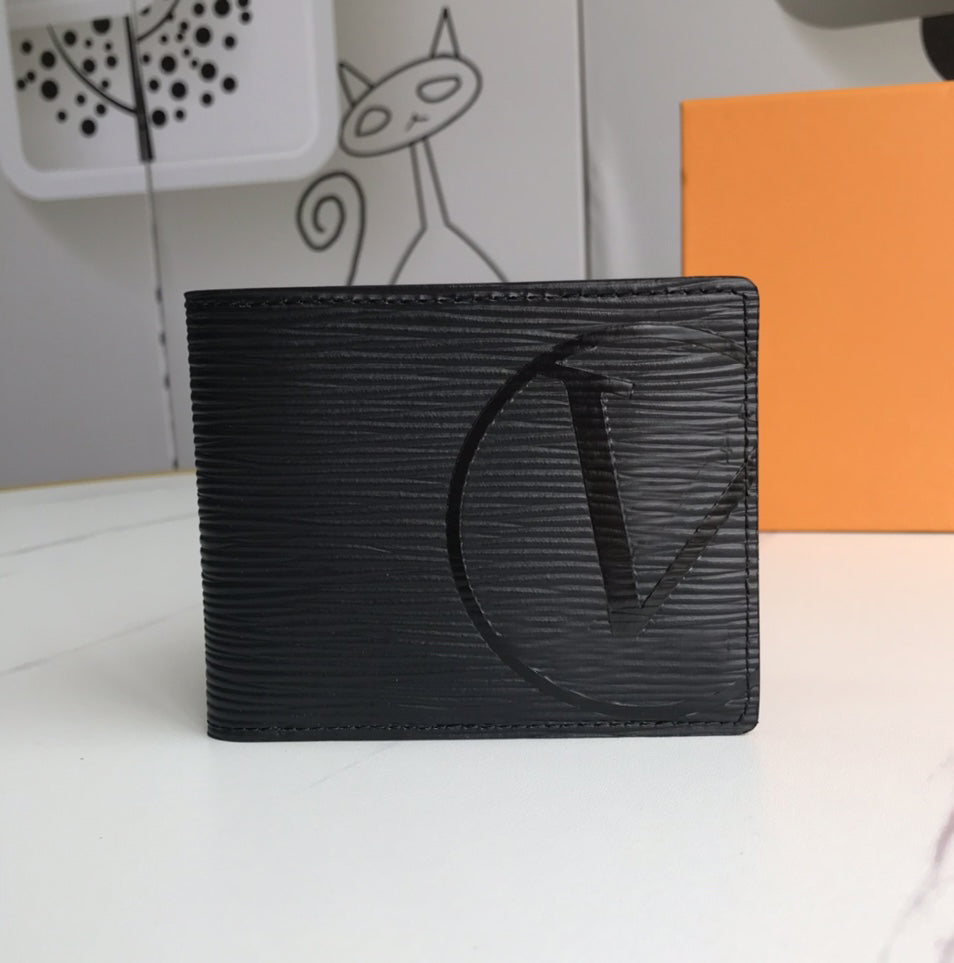 Designer mens wallets luxury Split purses embossed flower letter short credit card holders male fashion money clutch bag with box high-quality