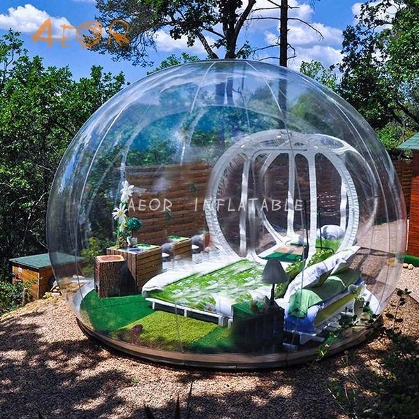 Free Fan Inflatable Bubble House 3M-4M-5M Dia Outdoor Bubble Tent For Camping PVC Tree Tent-Igloo Tent