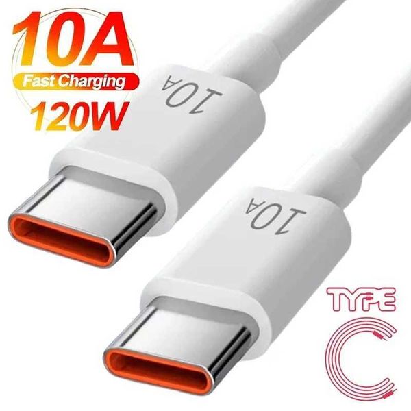 120W C To C Type-C 10A Cable Fast Charging Charger Wire Cord For 15 iPad USB C Fast Charging Phone CableXJ250103