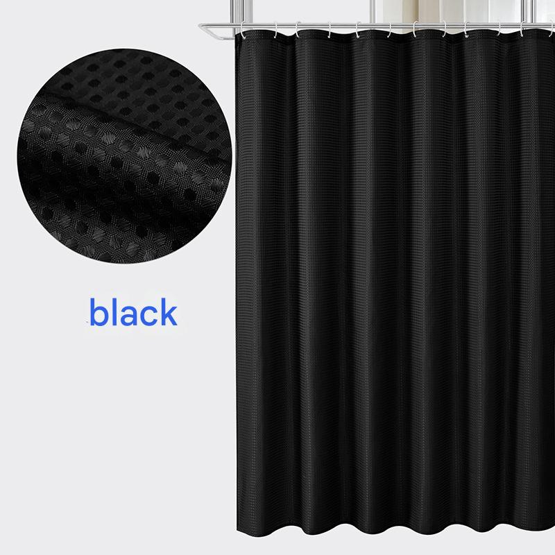 T0514 plain waffle waterproof and mildew-proof polyester shower curtain bathroom curtain toilet partition curtain shower curtain