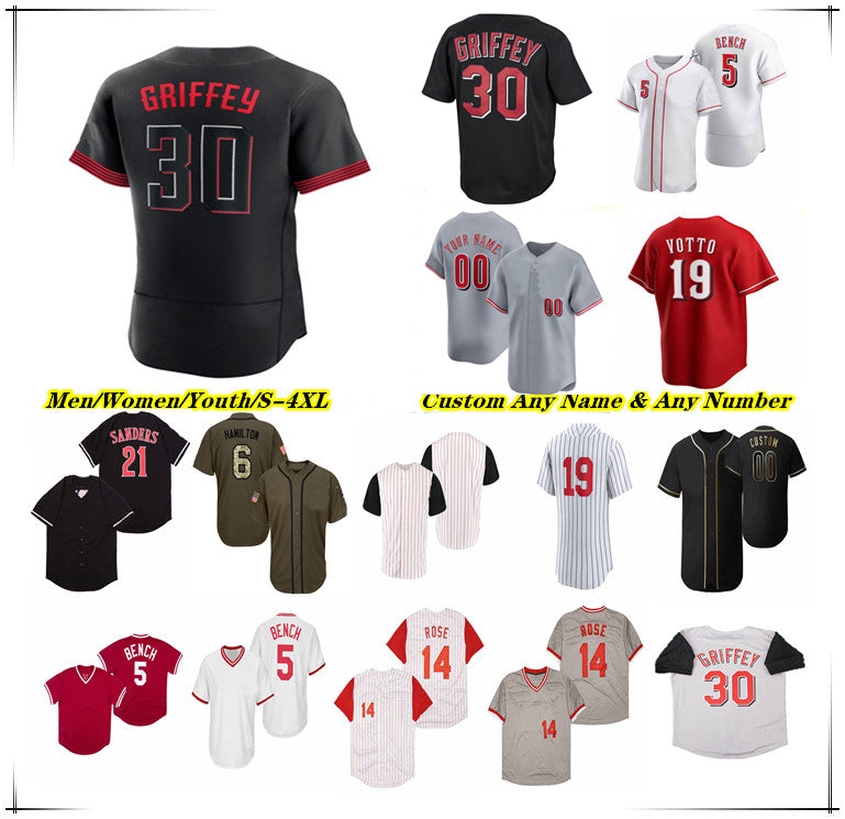 Elly De La Cruz Baseball Jersey Spencer Steer Jonathan India Ty France Tyler Stephenson Will Benson Santiago Espinal Fernando Cruz Ken Griffey Jr Pe