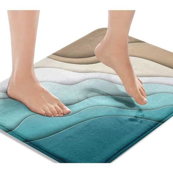 Bath Mats for Bathroom Bathroom Mats Rugs Abstract Beach Washable Cover Floor Rug Carpets Floor Mat 16x24 InchesC250108