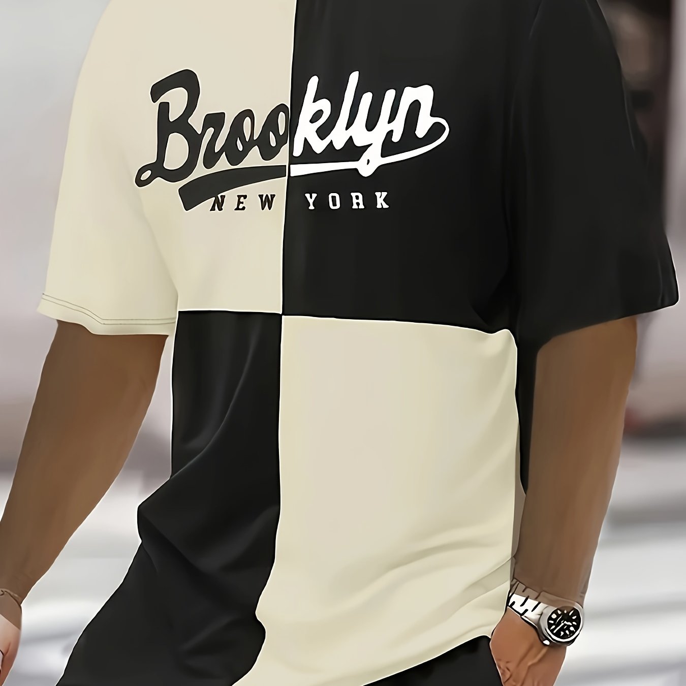 TEMU Men's Brooklyn New Graphic T-shirt - Casual Summer Tee With , Comfortable For Casual Attire & Light Sports, Everyday Tshirt | Graphic Tee |