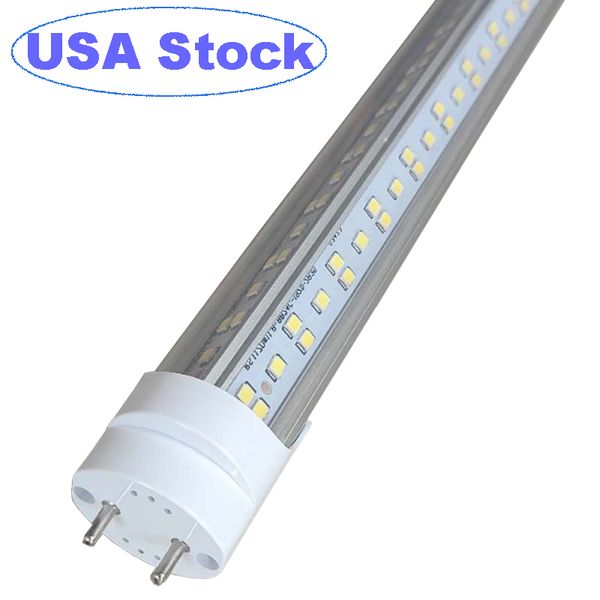 T8 LED Bulbs 4 Foot, Type B Tube Lights, 72W 4FT LED Light Bulb Fluorescent Replacement, Ballast Bypass, High Output, Double Ended Power, NO