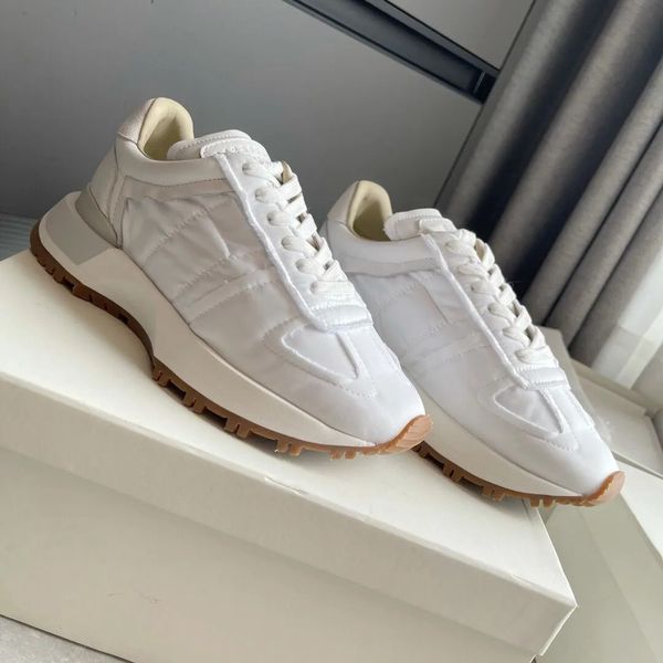 Luxo Brands Runner Evolution Sneakers Shoes para casais esportes homens mulheres bezerro, nylon camurça de couro techno tecido conforto anda