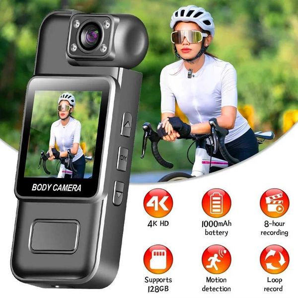 Sports Action Video Cameras Ultra HD 4K WiFi Mini Camera Portable Digital Video Recorder Police Body Cam Infrared Night Vision Sports DV Sma