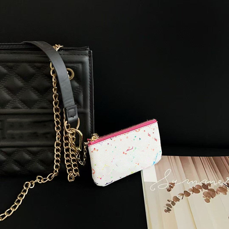 Designer luxury Purse KEY POUCH POCHETTE CLES Monogram Women Mens Key Ring Credit Card Holder Coin Purses Mini Wallet Bag denimLeather handbag handb