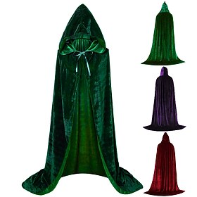 Hocus Pocus Sorcière Marie Sarah Manteau Bal Masqué Homme Femme Garçon Cosplay de Film Cosplay Fête costumée Rouge Violet Vert Mascarade Manteau