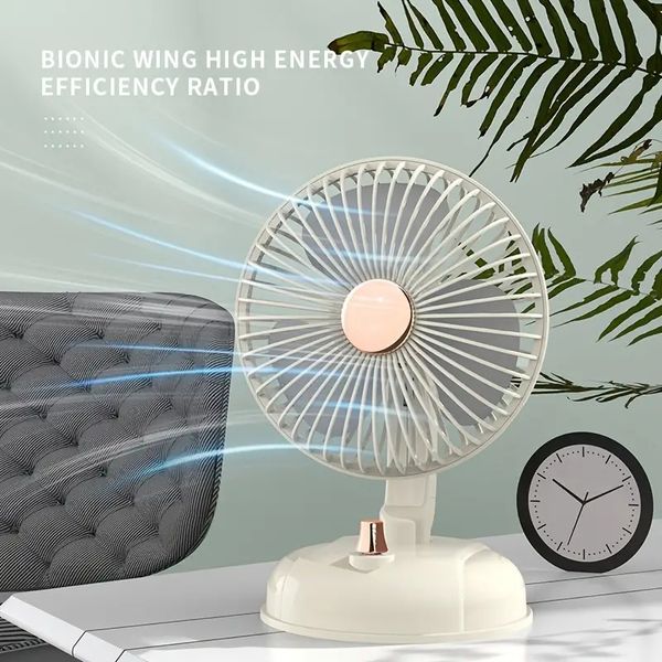 Portable USB Charging Fan, 136° Adjustable Cooling Fan, Steerable Variable Speed Silent, Usable 5.8 Hours, Suitable For Home Desk Office
