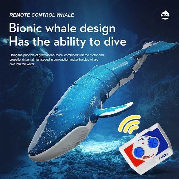 Electric-RC Animals LSRC-B4 Rc Shark whale Spray Water Toy Remote Controlled Boat ship Submarine Robots Fish Smart Electric Toys For Kids Ch