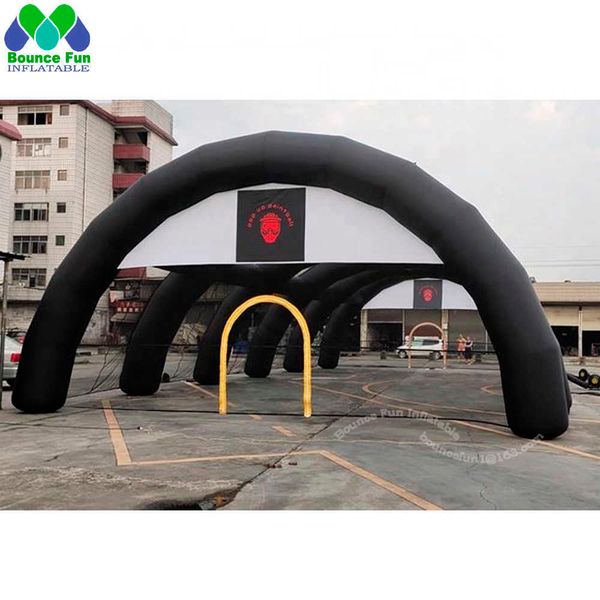 Large Dome Black Inflatable Paintball Tent Outdoor Sports Arena Inflatable Arch Event Hall Building Marquee For Party Event