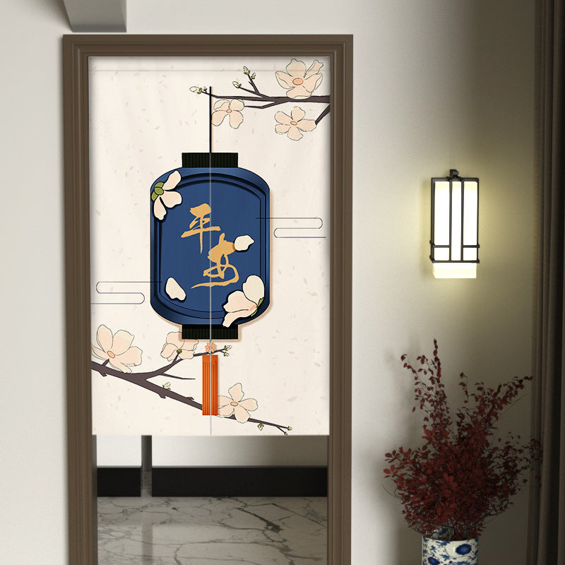 Toilet door curtain cloth opposite door partition curtain kitchen anti-smoke household bathroom bedroom punch-free half curtain 9HDY01