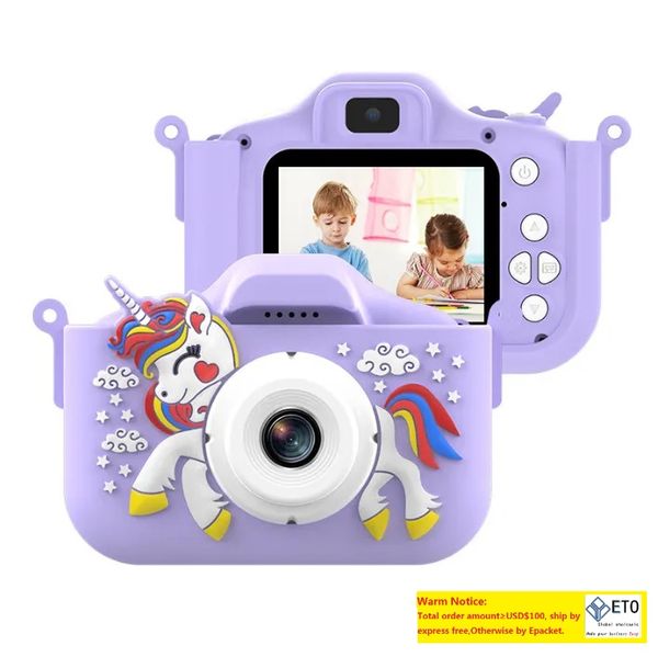 Children Camera 1080P HD Unicorn Digital Video Camera 2.0-inch Kids Camera With Silicone Cases Toys For Christmas Birthday Gifts LL