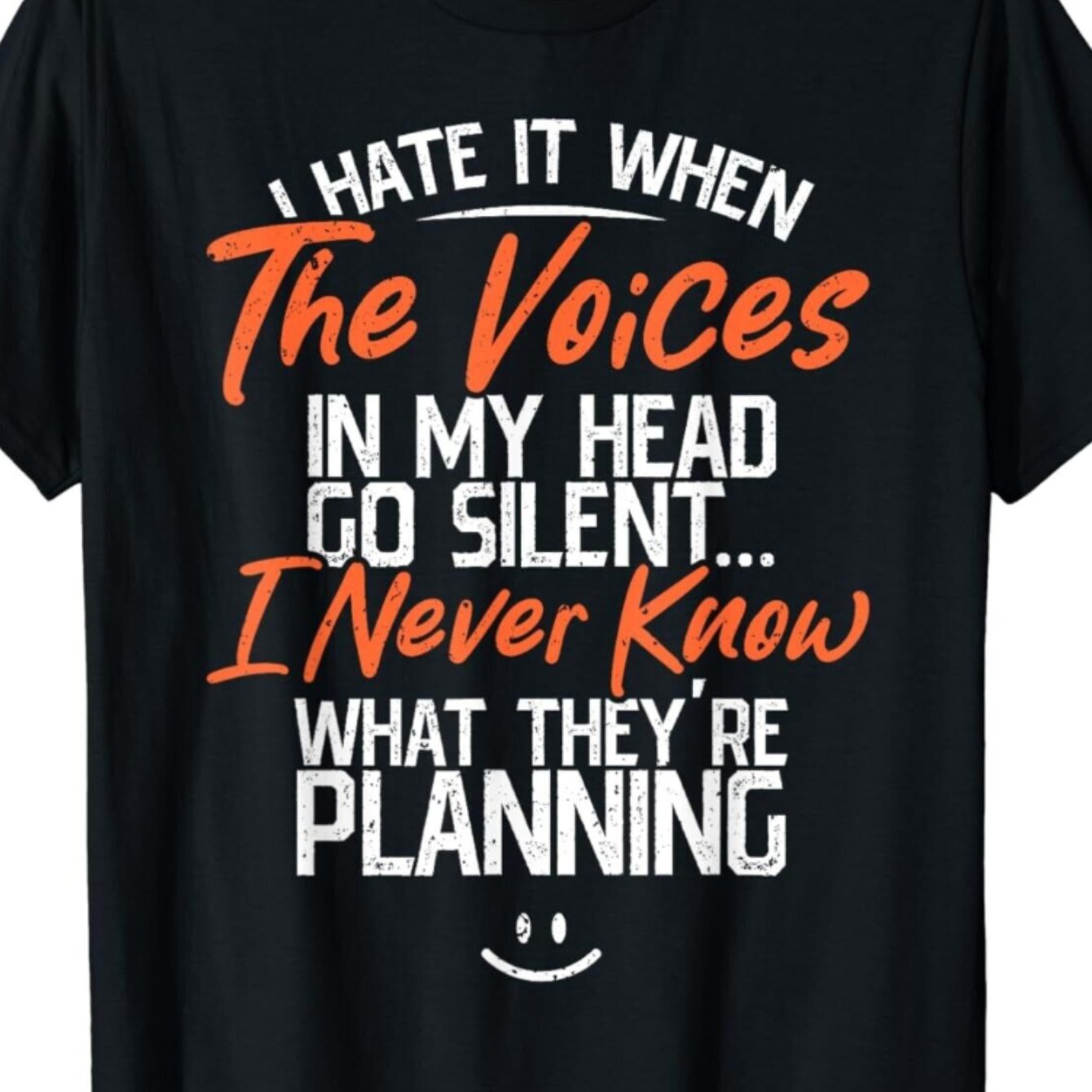 TEMU ' In My Head' T-shirt - 100% Cotton, Comfortable & Fashionable, Ideal For Casual & Casual Attire, Machine Washable, Black With Orange Text,