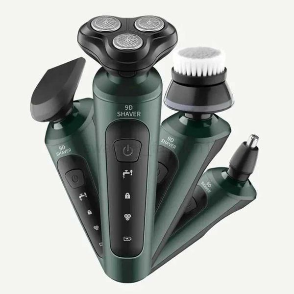 Electric Shavers for Men Waterproof Electric Trimmer Razor Wet amp Dry Use Rechargeable Battery Rotary Shavers Machine ShavingB240709