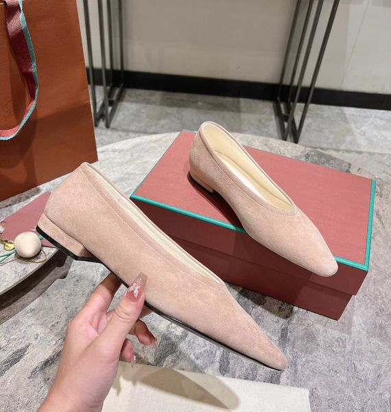 Leather dress shoes Classic Comfort women pump flat Lor Rebecca leather women loafer flat ballet Primula suede pointed low heel dress party
