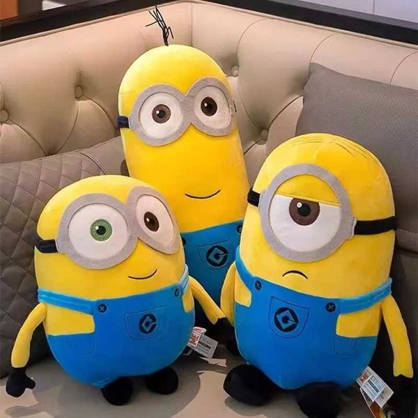 Plush doll Cute Minions Movie Characters w Plush Toys Bob Stuart In Jeans Soft Dolls Toys Hobbies Christmas Birthday Gift 1pcs Z241109